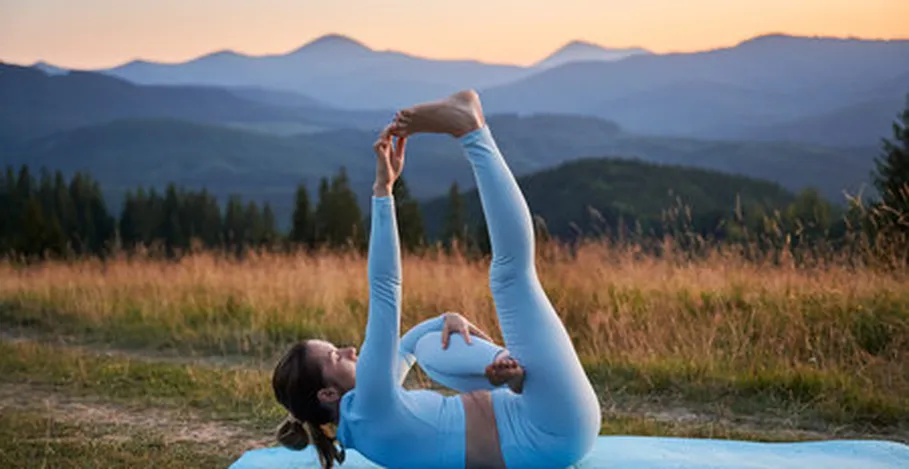 Yoga outdoor nature setting